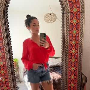 Guess Vibrant Red Blouse